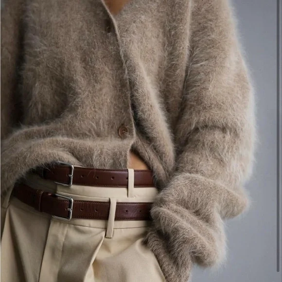 Cozy Brown Women's Cardigan Sweater - Picture 3 of 7